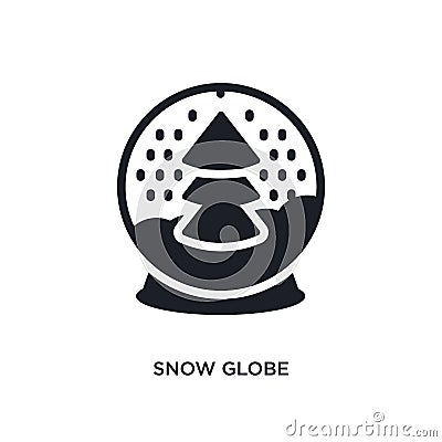 snow globe isolated icon. simple element illustration from winter concept icons. snow globe editable logo sign symbol design on Vector Illustration