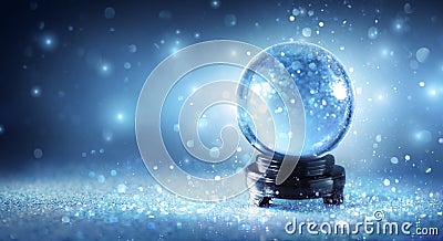 Snow Globe Sparkling Stock Photo