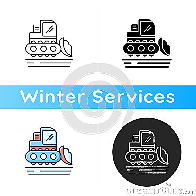 Snow grooming icon Vector Illustration