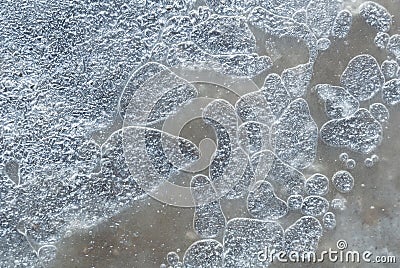 Snow icicle detail frozen freeze macro bokeh background Stock Photo