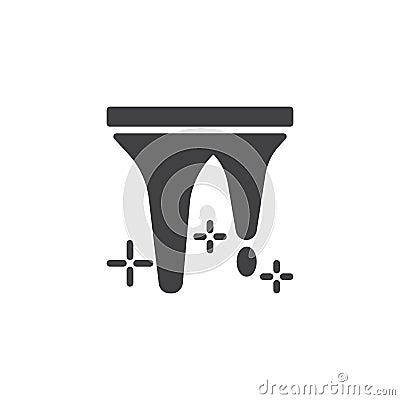 Snow icicles vector icon Vector Illustration