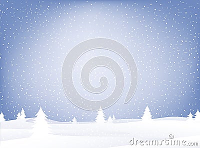 Snow landscape Vector Illustration