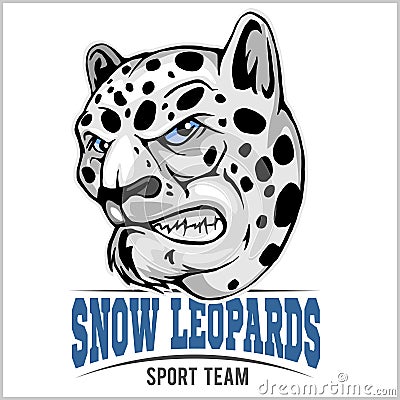 Snow leopard mascot Vector Illustration