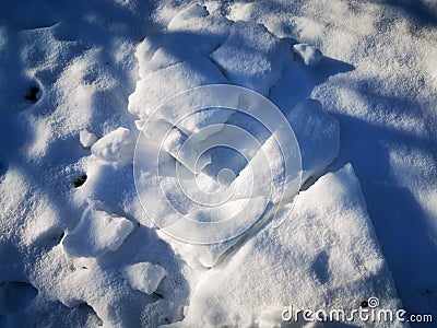 Snow lying on the ground Stock Photo