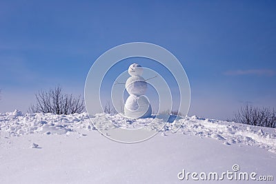 Snow Man Stock Photo