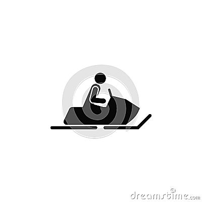 Snow motorbike, icon. Element of simple icon for websites, web design, mobile app, infographics. Thick line icon for website Stock Photo