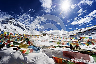 Snow mountai, Stock Photo