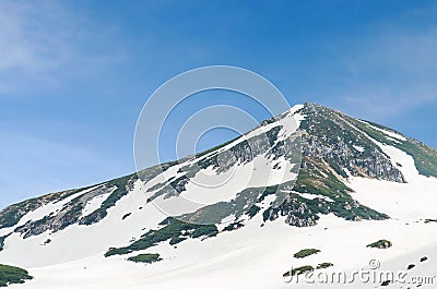 Snow mountain at japan alps tateyama kurobe alpine route Stock Photo