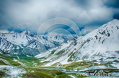 Snow mountain Stock Photo