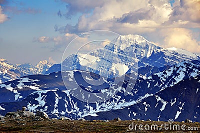 Snow Mountains Stock Photo