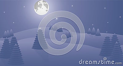 Snow, mountains snow city. Horizon in the mountains Vector Illustration