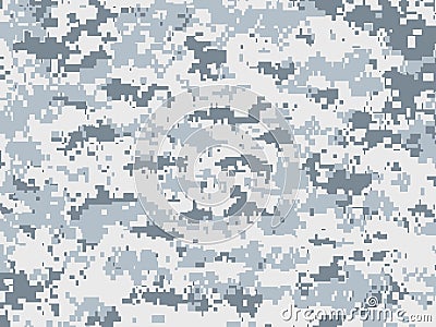 Snow pixels camouflage Stock Photo