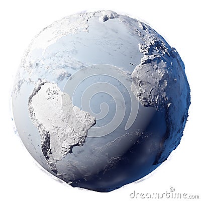 Snow Planet Earth Stock Photo