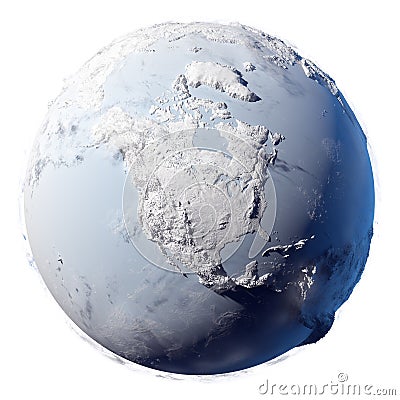 Snow Planet Earth Stock Photo