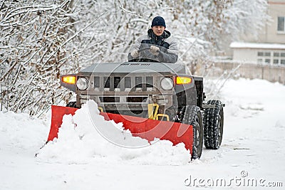 Snow-plow Stock Photo