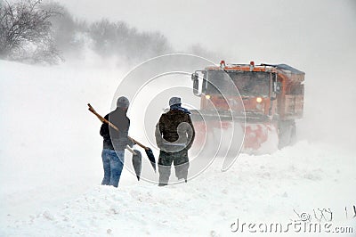 Snow Plow Editorial Stock Photo