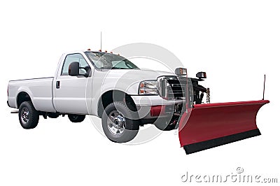 Snow Plow Truck Stock Photo