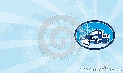 Snow Plow Truck Retro Stock Photo