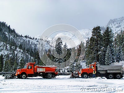 Snow plows Stock Photo