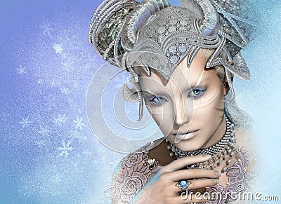 Snow Queen, 3d CG Stock Photo