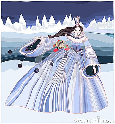 Snow Queen Vector Illustration