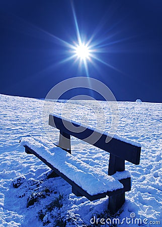 Snow scene Stock Photo