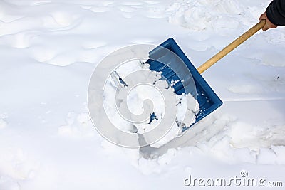 Snow shovel Stock Photo