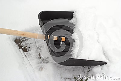 Snow Shovel. Stock Photo