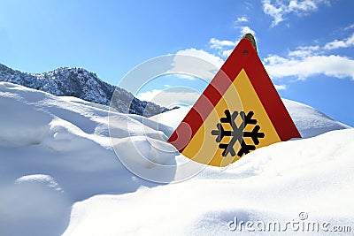 Snow sign Stock Photo