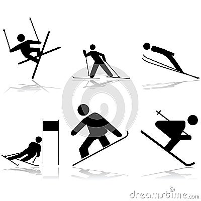 Snow sports Vector Illustration