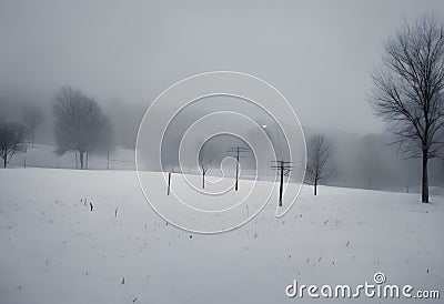 A snow storm in the mountains Stock Photo