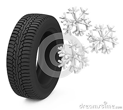 Snow tire Stock Photo