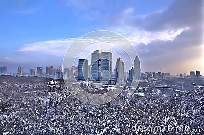 The snow in urumqi Stock Photo