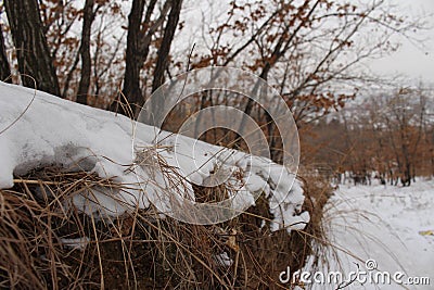 Snow village Stock Photo