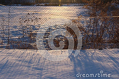 Snow village Stock Photo