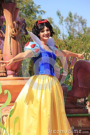 Snow White at Disneyland Editorial Stock Photo