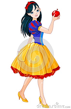 Snow White Girl Vector Illustration