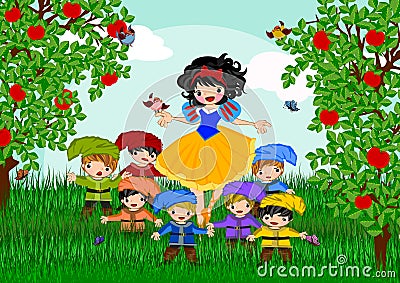 Snow white Cartoon Illustration