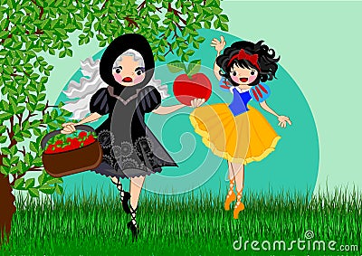 Snow white Cartoon Illustration