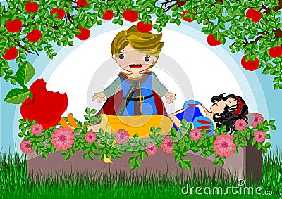 Snow white Cartoon Illustration