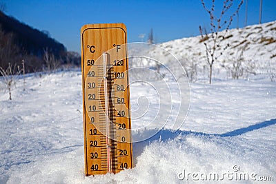 Snow and winter landscape Stock Photo