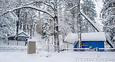 Snow Wonderland in Murree Stock Photo