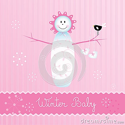 Snowbaby girl Vector Illustration