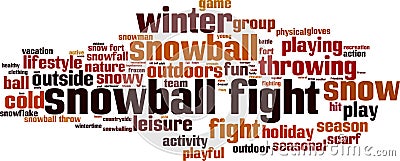 Snowball fight word cloud Vector Illustration