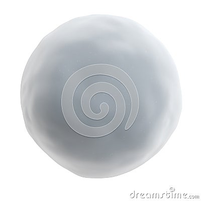 Snowball Isolated on White Background Stock Photo