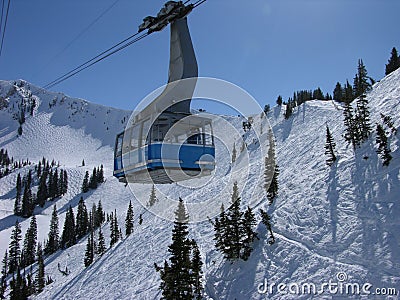 Snowbird mountain resort Stock Photo
