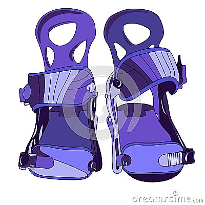 Snowboard binding . Vector Illustration