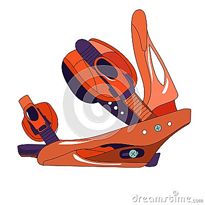 Snowboard binding Vector Illustration