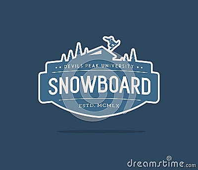 Snowboard college Stock Photo