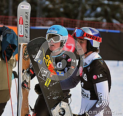 Snowboard Giant Parallel World Cup 2010 Editorial Stock Photo